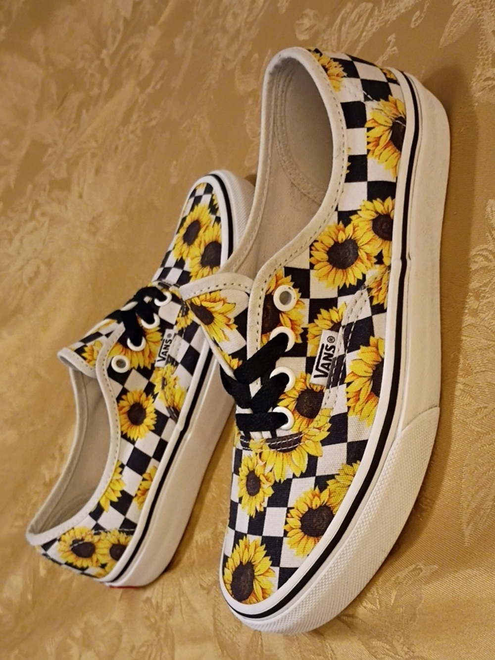 VANS Checkered Sunflower Era - Yellow/Black/White Women's 6.5 Men's 5.0